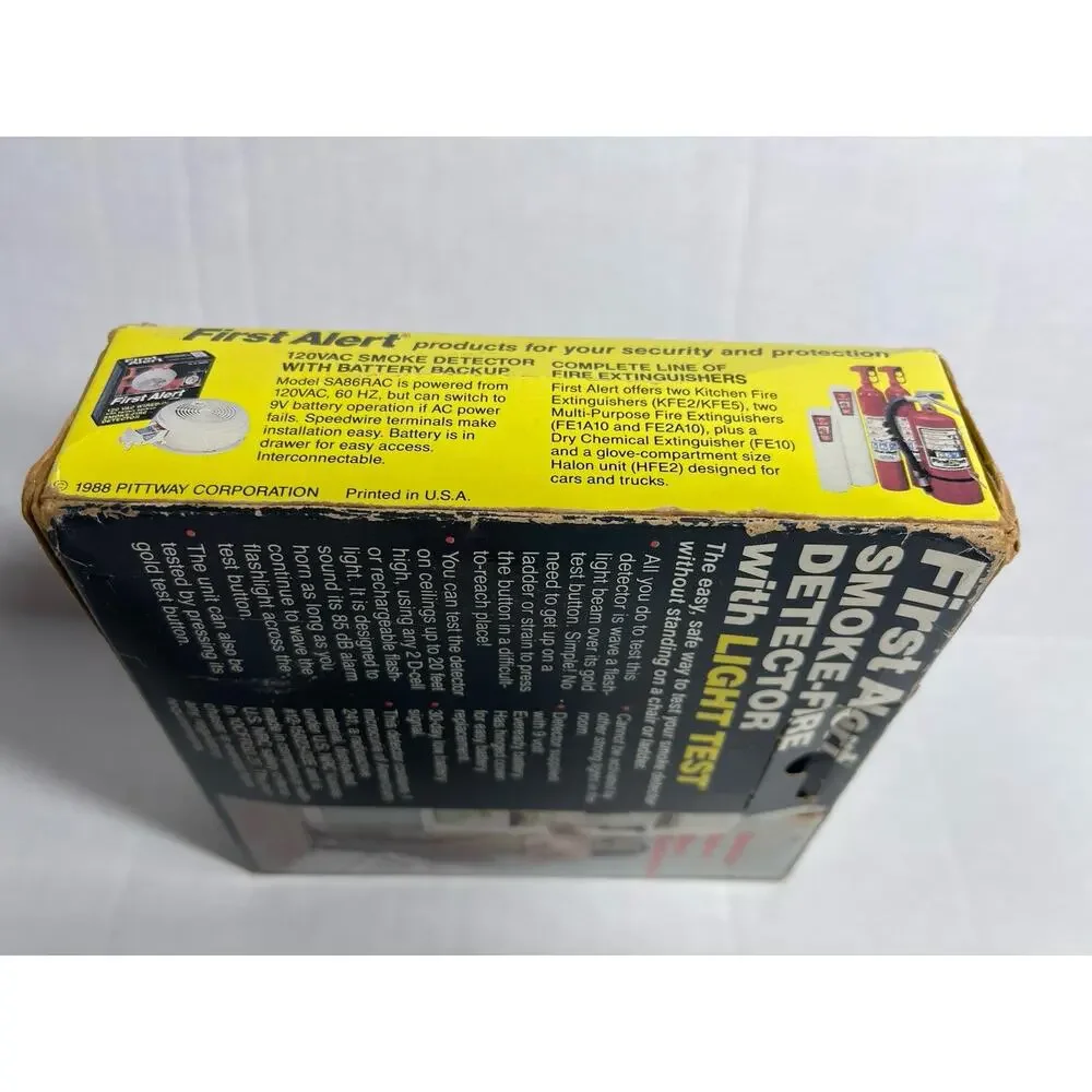 Pittway First Alert Smoke Fire Detector Sealed Box Model SA90LT